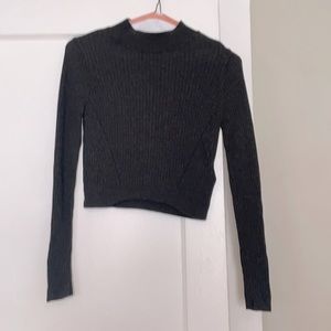 Cropped grey sweater